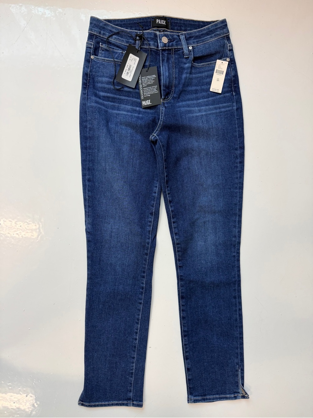 PAIGE High-Rise Slim Jeans in Dark Blue Wash